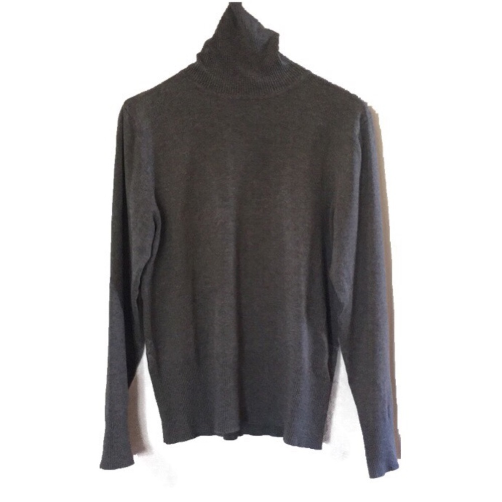 Gray Turtleneck Sweater